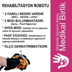 Syrebo Yetişkinler İçin El Rehabilitasyon Robotu C10 Sağ Eldiven VANALI TİP XS S M L XL BEDEN VAR
