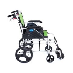 Comfort Plus KY-863-12 Silver Alüminyum Özellikli Tekerlekli Sandalye Yeşil