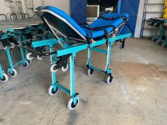 TAGESAN Katlanabilir Tekerlekli Ambulans Sedyesi Mavi