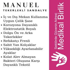 Manuel Hasta Tekerlekli Sandalye Frenli Ekonomik