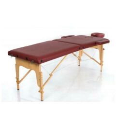 KRAUSTMANN Ahşap 2 Parça Katlanabiir Masaj Masası Bordo VMAXİ0032